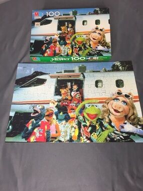 Muppet Jigsaw Puzzle 100 Pieces 1980 Miss Piggy Kermit Frog Gang Complete Hobby